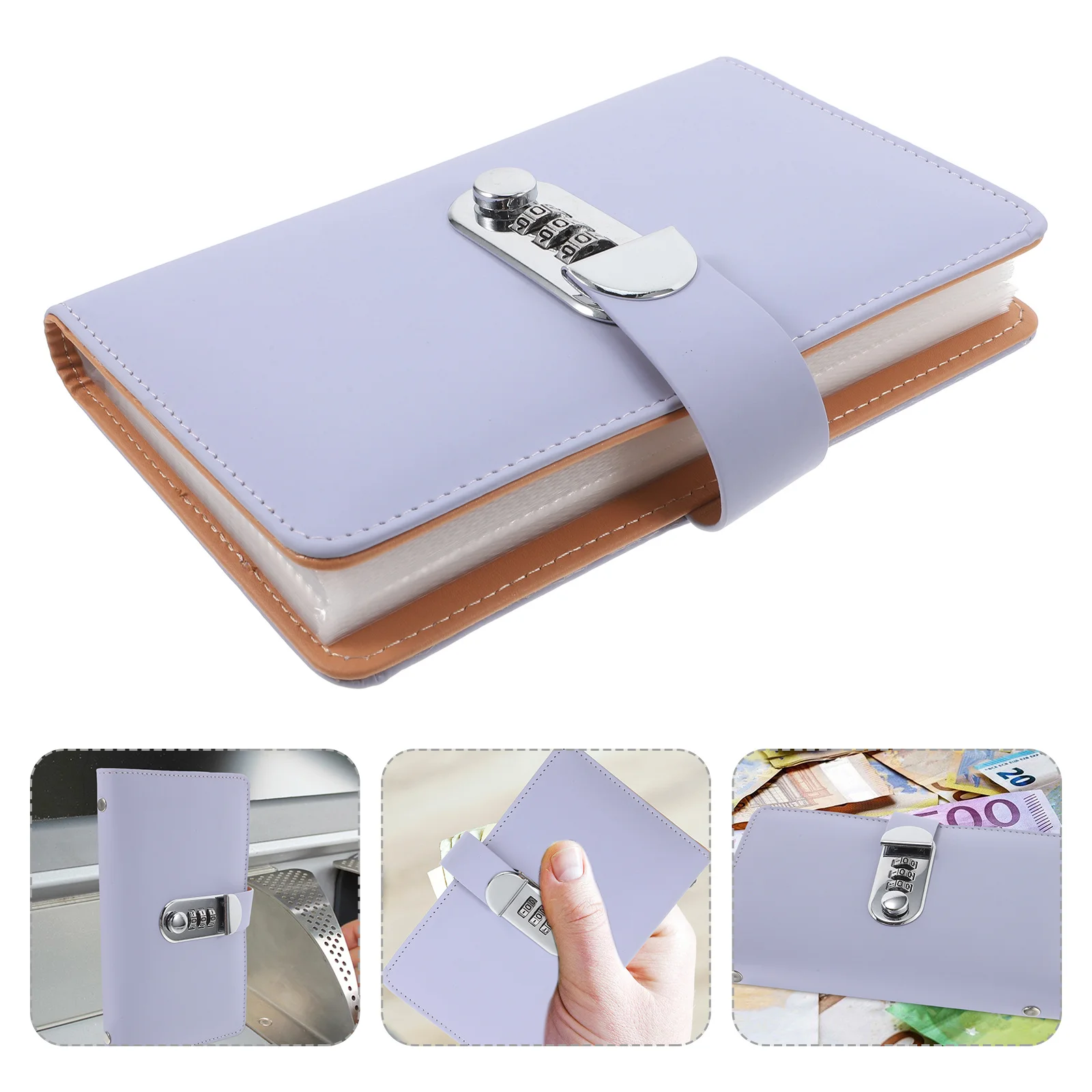 

Savings Binder Locked Money Organizer Book Budget Planner Binder Large Capacity Financial Saving Book Savings Journal with Lock