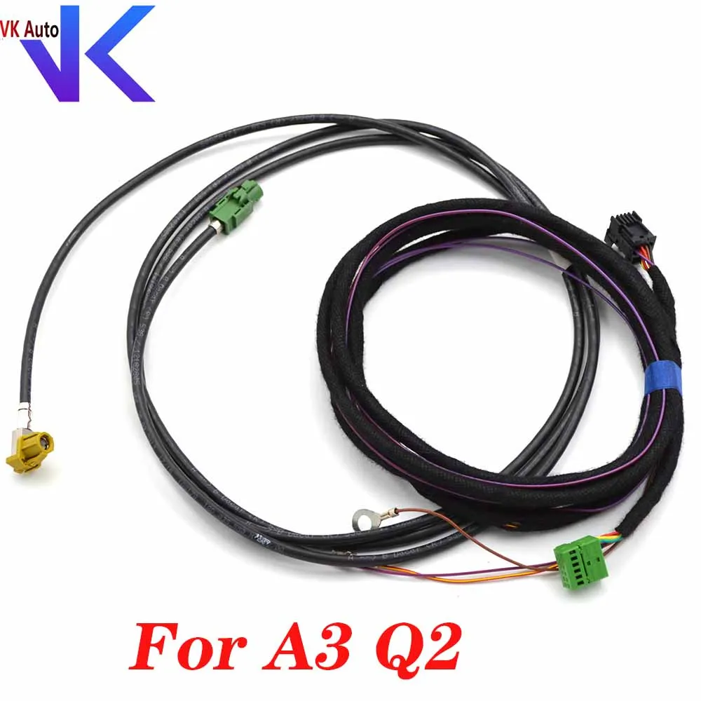 

For VW Audi A3 Q2 A4 B9 8W MIB 2 CarPlay MDI USB AUX IN Plug Cable Wiring Harness