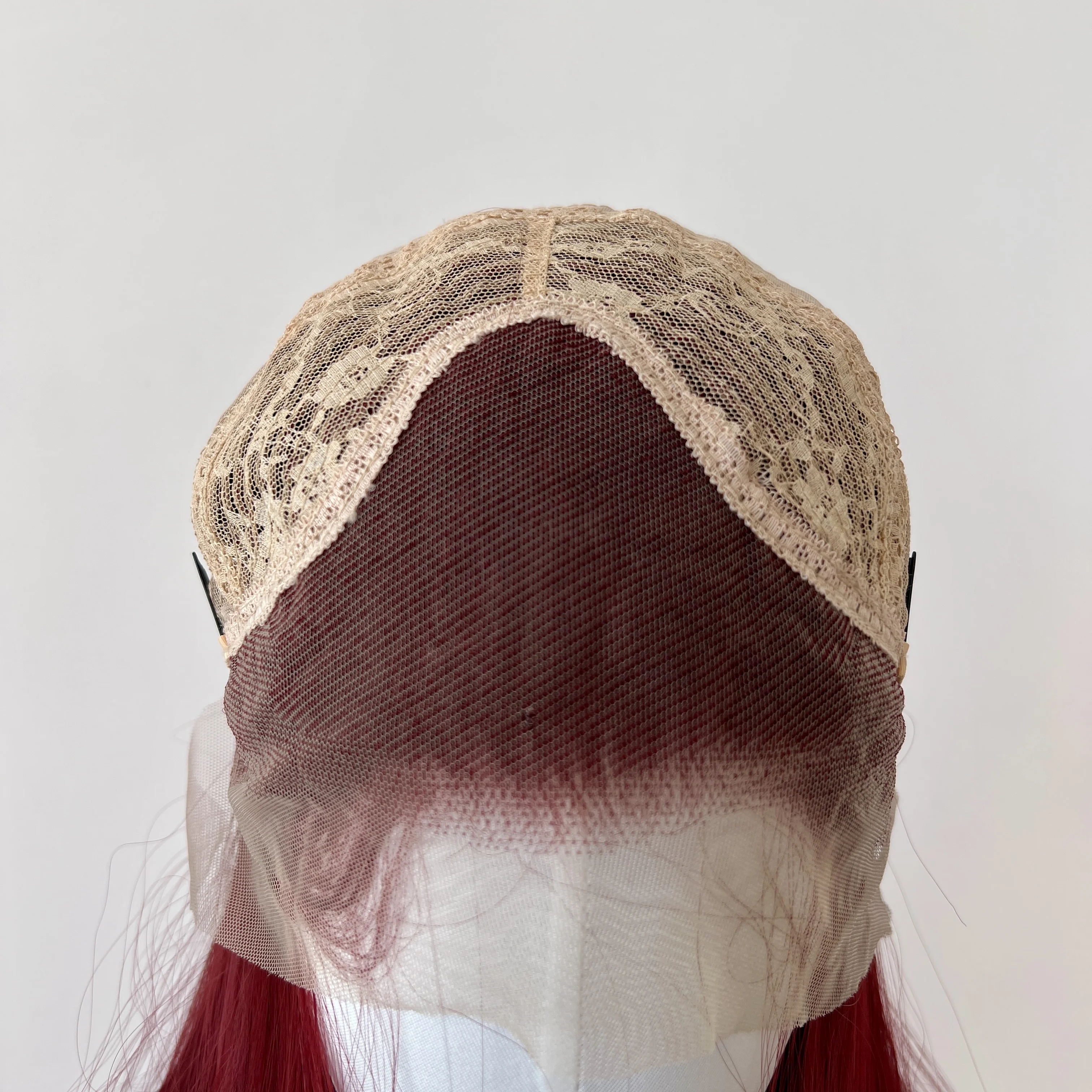 Borgonha peruca dianteira do laço para as mulheres 26 Polegada longa reta 13*4 perucas do laço de fibra natural peruca de cabelo sintético perucas do laço para cosplay