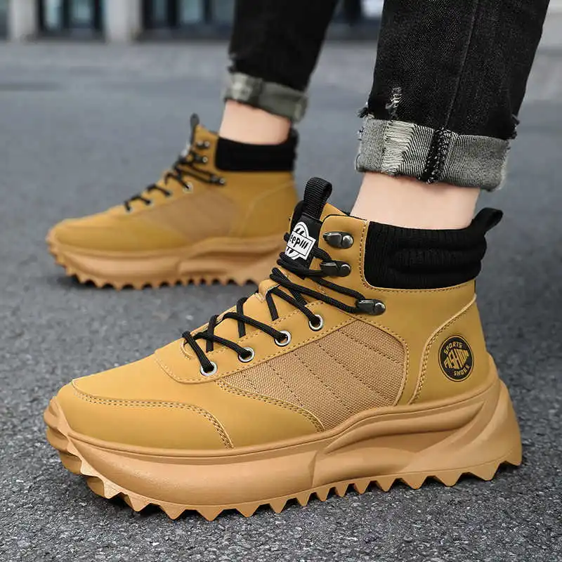 Winter Thick Heeled Loafers Shoes For Mens Male Boots Shoes Boots For Mens Sneakers Sport 2025outdoor Shows - Image 4