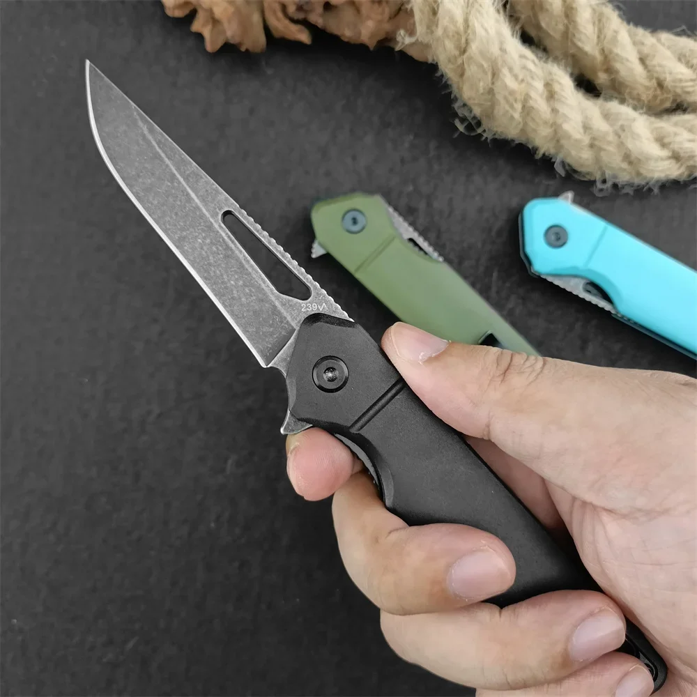 BK 239 Folding Pocket Knife for Men High Hardness 8Cr13Mov Blade Nylon Fiber Handle Outdoor Knives for Camping and Fishing