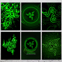 Fashion Logo R-Razer Poster Waterproof Wall Art Sticker For Bar Living Room Vintage Room Decor High Quality Print Gift