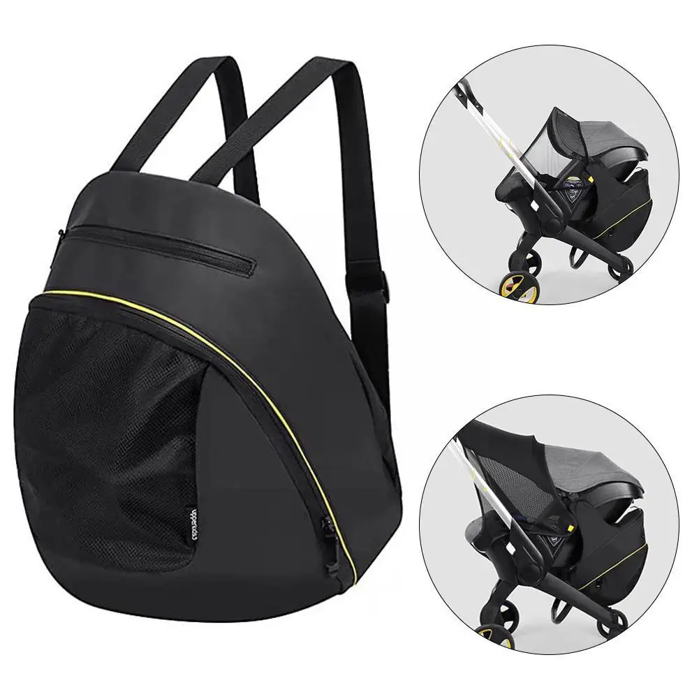 Mommy Storage Bag For Doona Stroller Accessories Portable Storage Bag Mom Backpack 2 In 1 Black Waterproof Diaper Bag G9R5