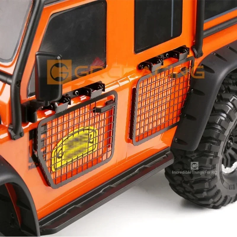 4pcs Metal Foldable Car Window Protective Net Trx4 Window Guard Net Guardrai For 1/10 Rc Crawler Car Defender Trax Trx-4