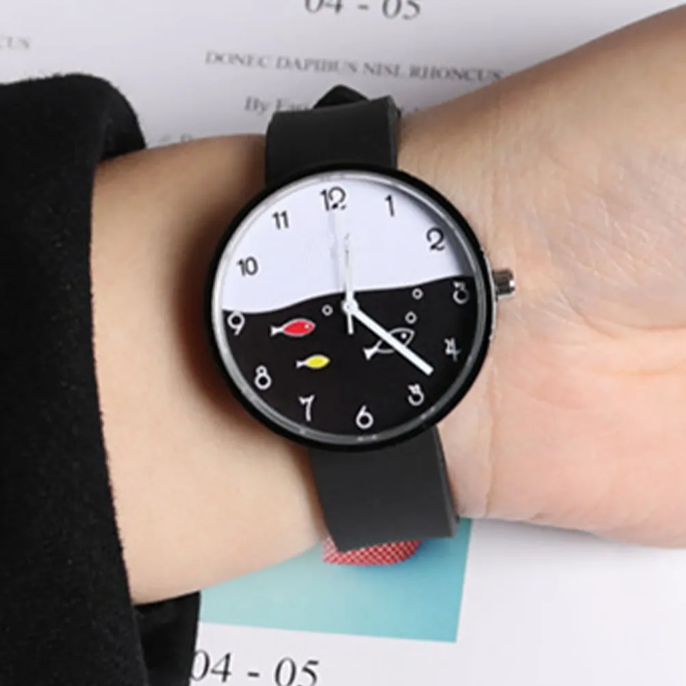 

Student Quartz Watch Cartoon Girls Watch Soft Flexible Design Casual Teenager Wristwatch Outdoor Tool