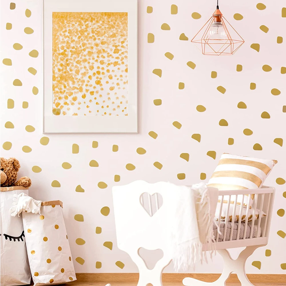 96Pcs/set Cute  Irregular Dots  Wall Decal Vinyl Nursery Wallpaper Sticker Wall Sticker for Kids Baby Girl Bedroom Home Decor