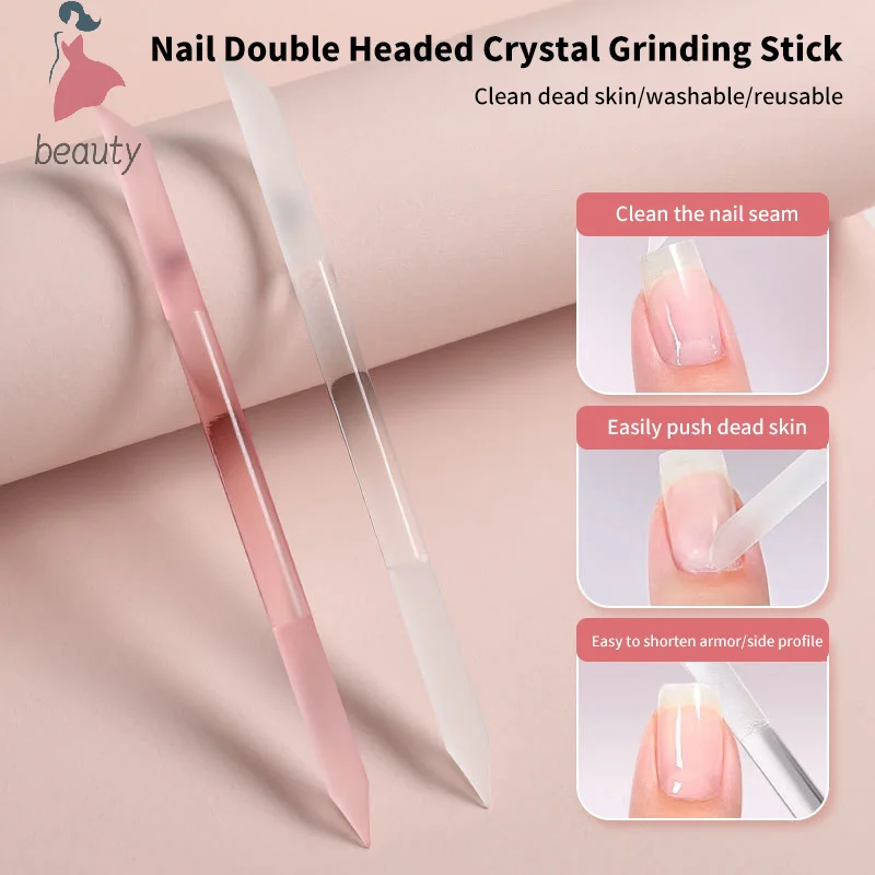 1Pcs For Manicure Nails Accessories Glass Cuticle Pusher Nail Manicure Stick Professional Precision Filing CuticleRemover
