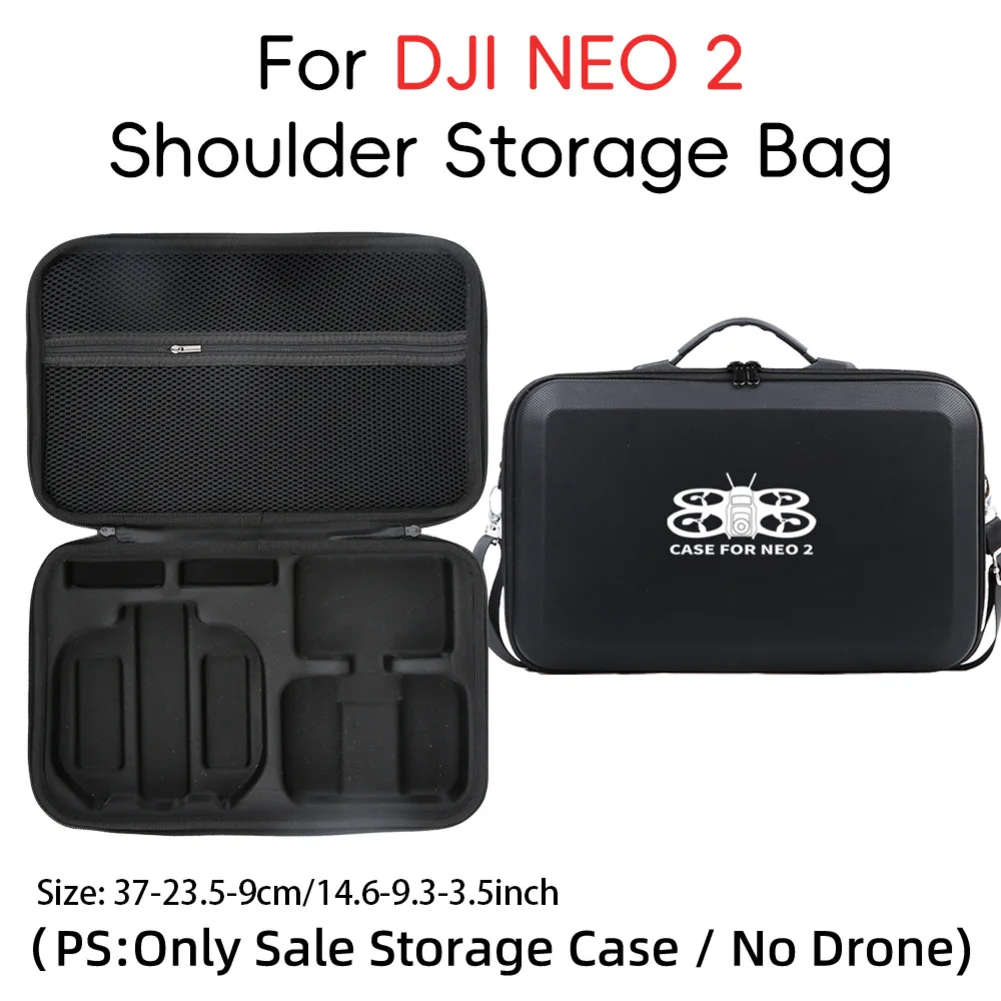 Portable Waterproof PU Leather Carrying Case for DJI NEO2 with Adjustable Strap Designed for Travel and Outdoor Use