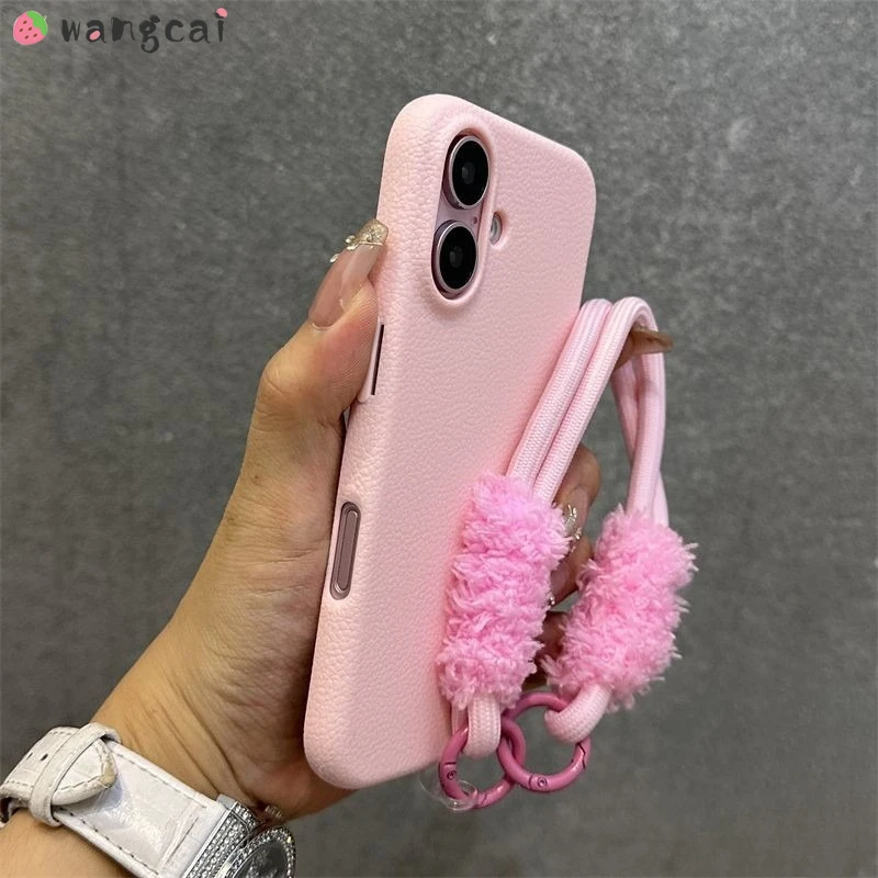 

Stand PU Leather Phone Case For OPPO F31 F29 F27 F23 F21 F21S Pro Plus F11 5G Cover With Cute Hand Plush Strap