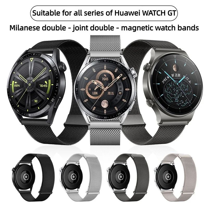 WatchBand 20mm22mm Strap For Huawei GT 2 2E GT2 Pro Watch Strap Milanese Replacements Belt Honor Magic 1 2 46mm Watch Mens Strap