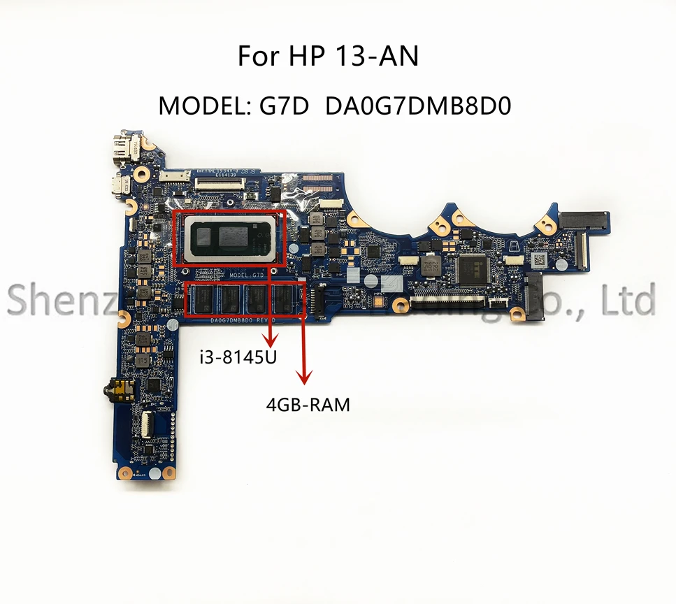 

DA0G7DMB8D0 For HP TPN-Q214 Spectre 13-AN Laptop Motherboard With i3 i5 CPU 4GB/8GB Memory L37347-601 L37350-601 L42277-601