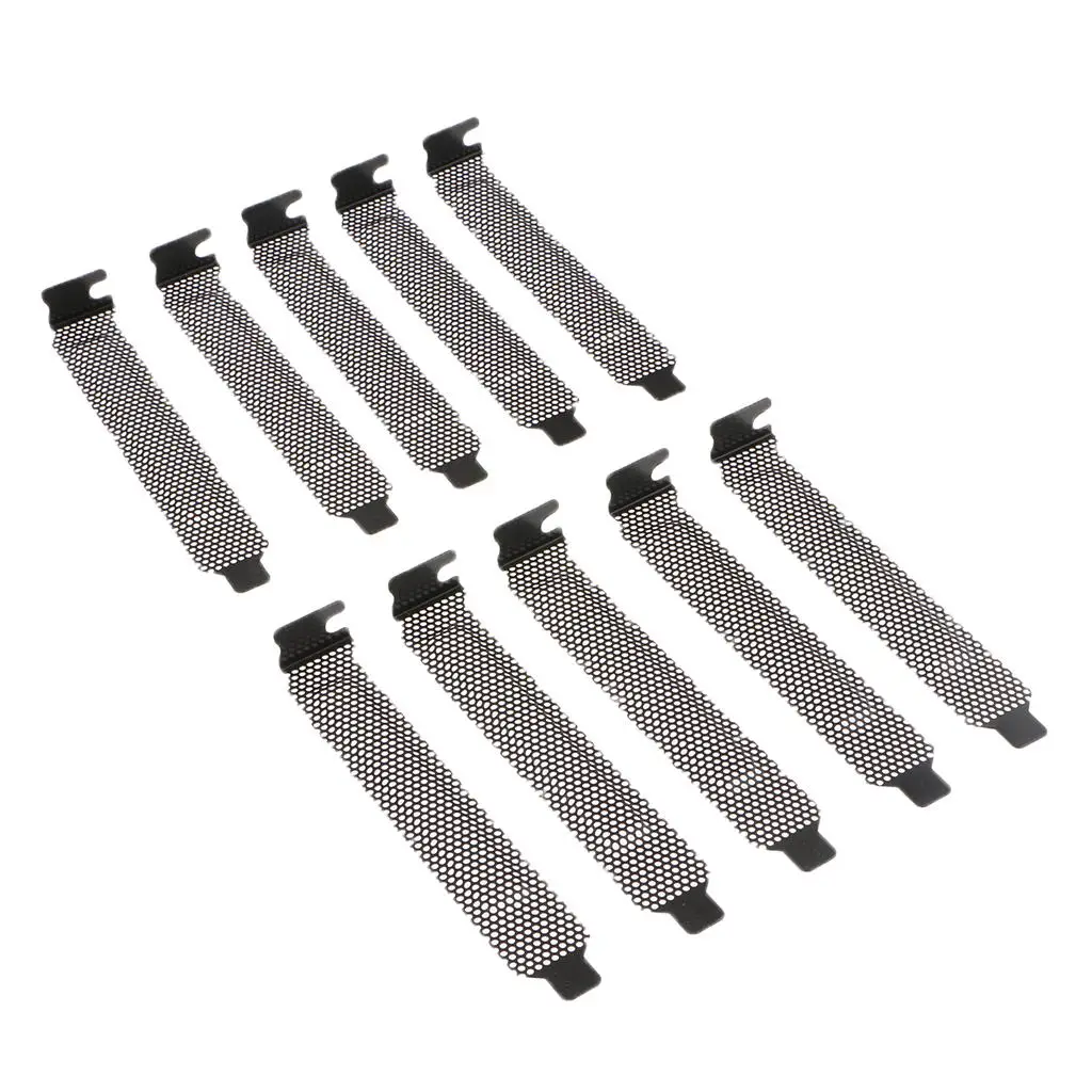 10 Pcs 컴퓨터 케이스 슬롯 블랭킹 플레이트 경질 강철 필터