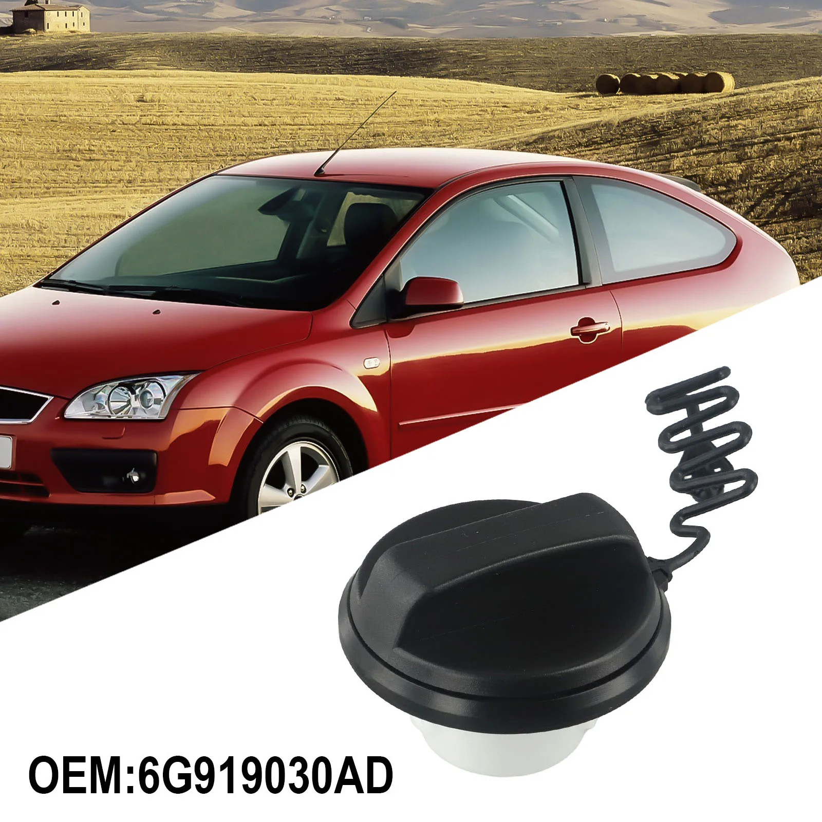 For Car Tank Filler Cap Inner Fuel Gas Gas Oil Cover Plastic Rubber White Black For Ford Focus MK2 2 II 2005 2012 6G919030AD