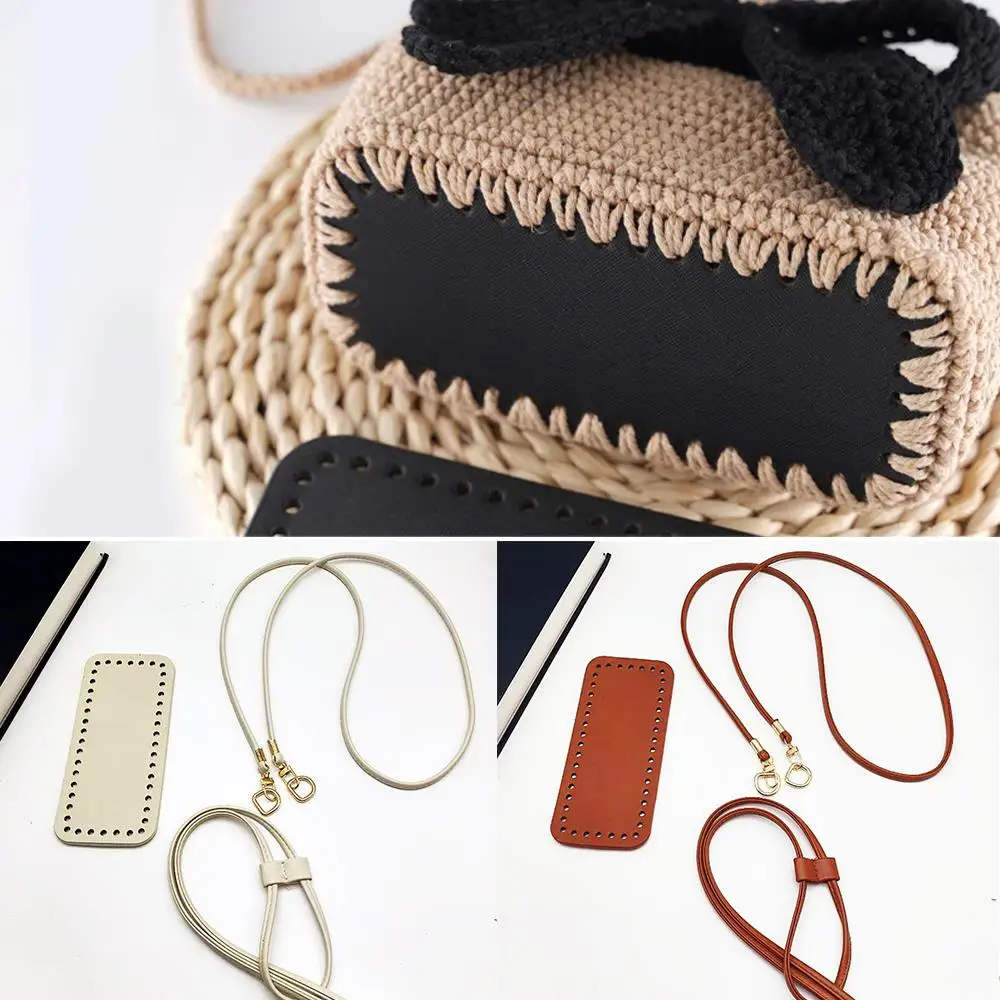 

Handmade Bag Bottom Flap Cover Hardware For Bags Leather HandBag Shloulder Straps DIY Crossbody Bag Accessory Set