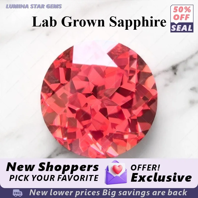 

Искусственный сапфир TLab, цвет лотосово-розовый, круглая форма, бусина-шарм для изготовления ювелирных изделий своими руками, браслетов, подарков, с возможностью выбора, с сертификатом