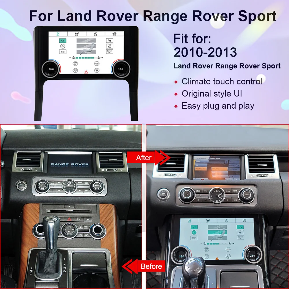 10.4 Inch For Range Rover Sport LCD Air Conditioning Screen 2010-2013 Panel Newest Generation Climate Control Touch Screen