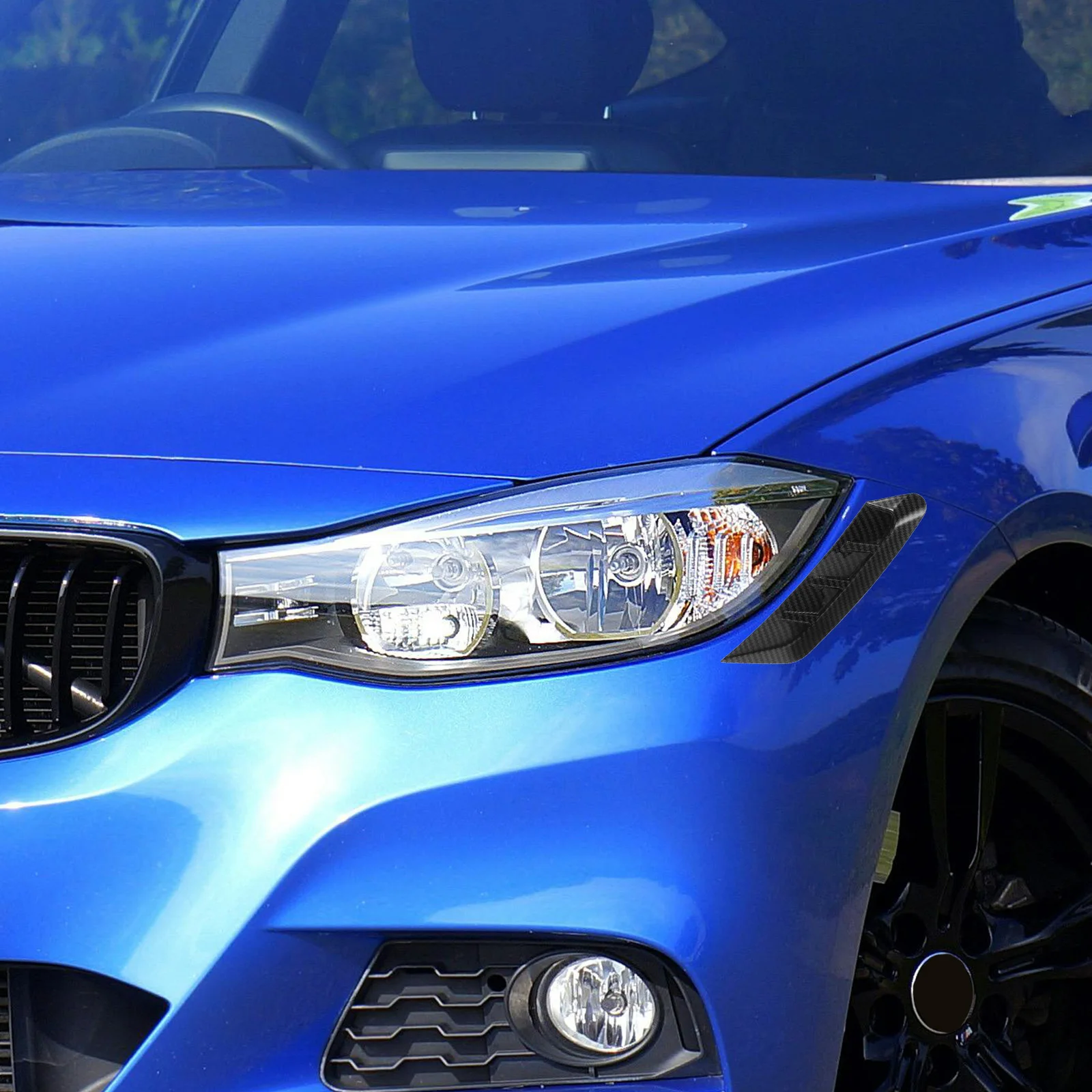 

2Pcs ABS Headlight Eyebrow Trim Stickers Car Eyelid Decals Durable Waterproof Headlight Protection Car Eyebrow Decoration