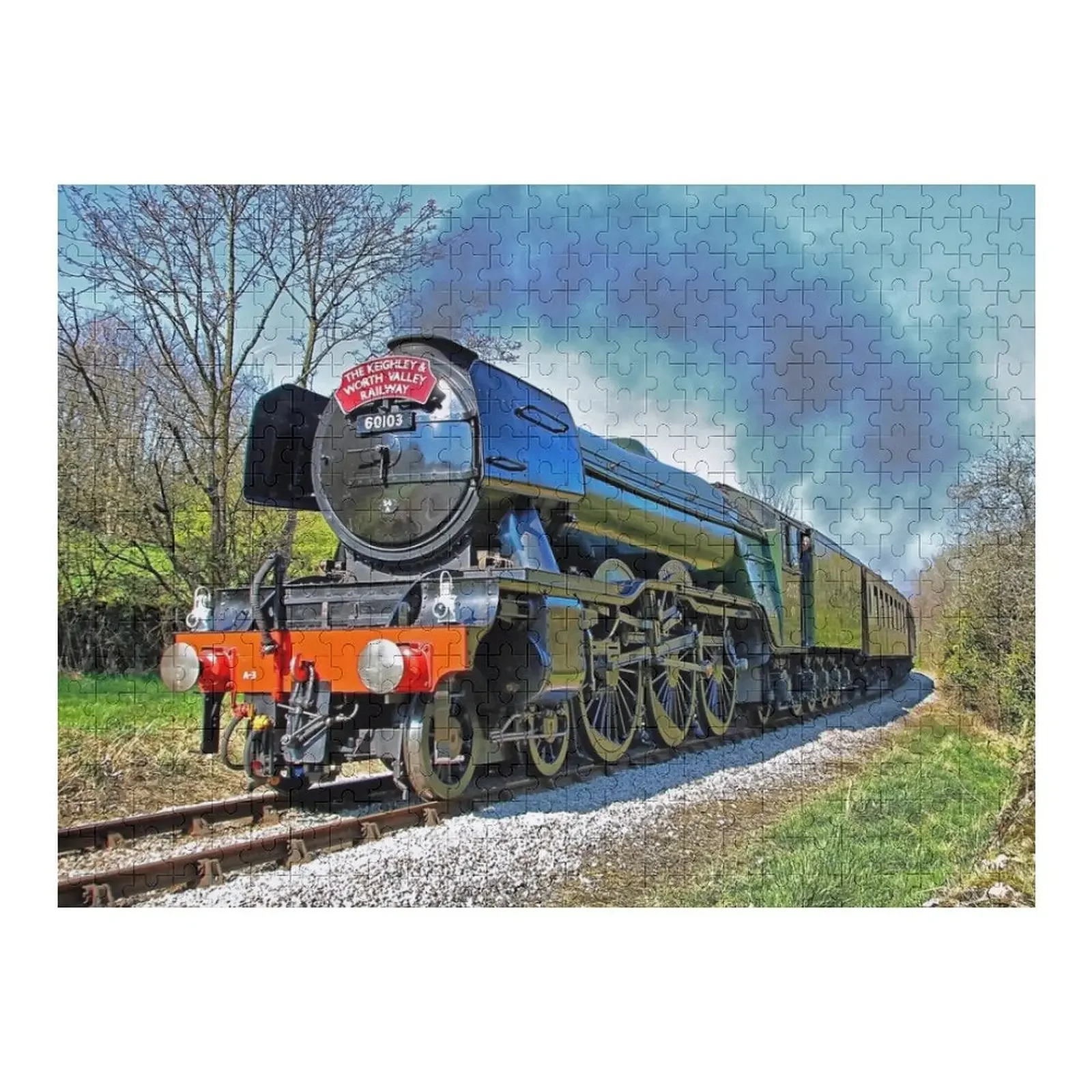 

The Flying Scotsman on the KWVR - 1 Jigsaw Puzzle Wooden Name Customizable Child Gift Puzzle