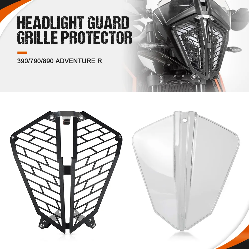 

For 390 790 890 Adventure S/R 2019-2020 2021 2022 Motorcycle Headlight Head Light Guard Protector Cover Grille 890Adventure R