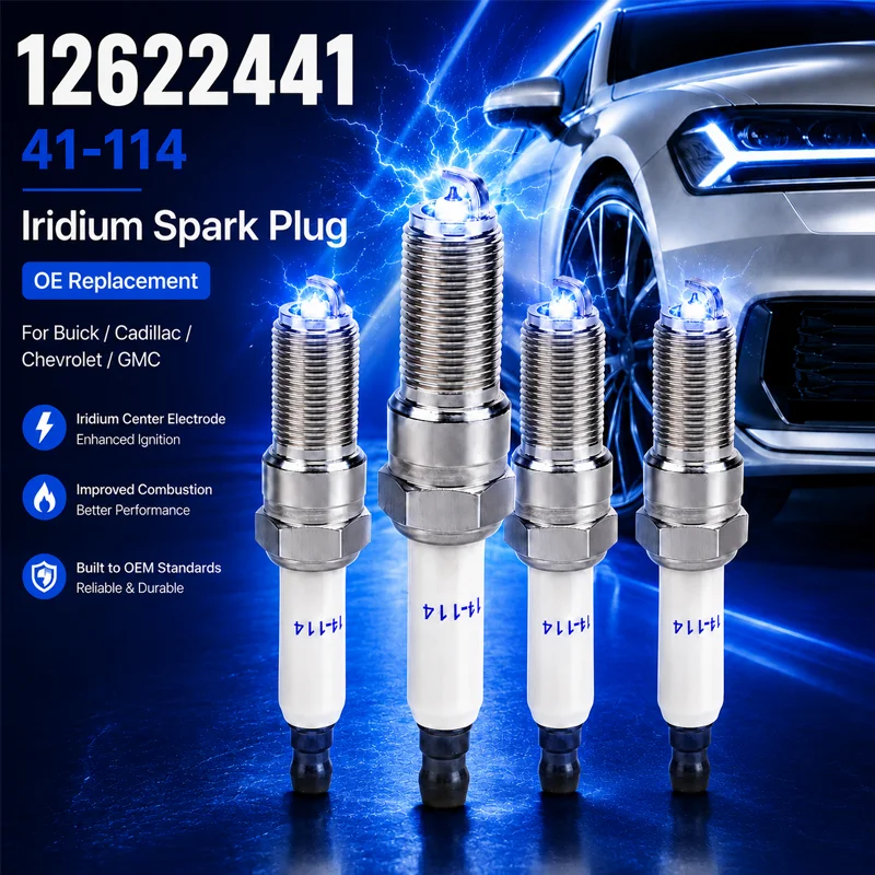 4/8Pcs Car Spark Plugs Iridium 12622441 41-114 for Buick Cadillac Chevrolet GMC Auto Interior Candle Parts Engine Plugs Gadgets