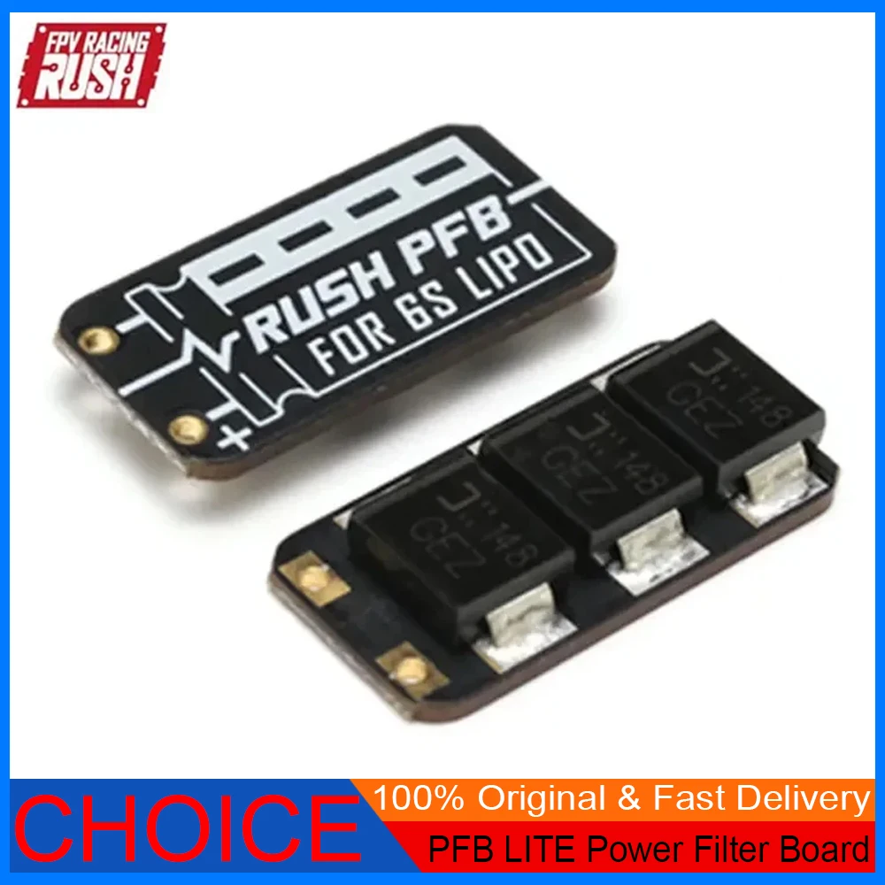 

RUSHFPV RUSH PFB LITE Power Filter Board with 35V 470UF Cap for 6S LIPO FPV Brushless ESC Stacks