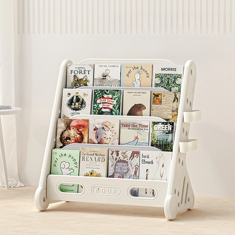 

Children's Bookshelf Storage Rack 2-in-1 Baby Small Household Picture Book Rack Floor Book Shelf