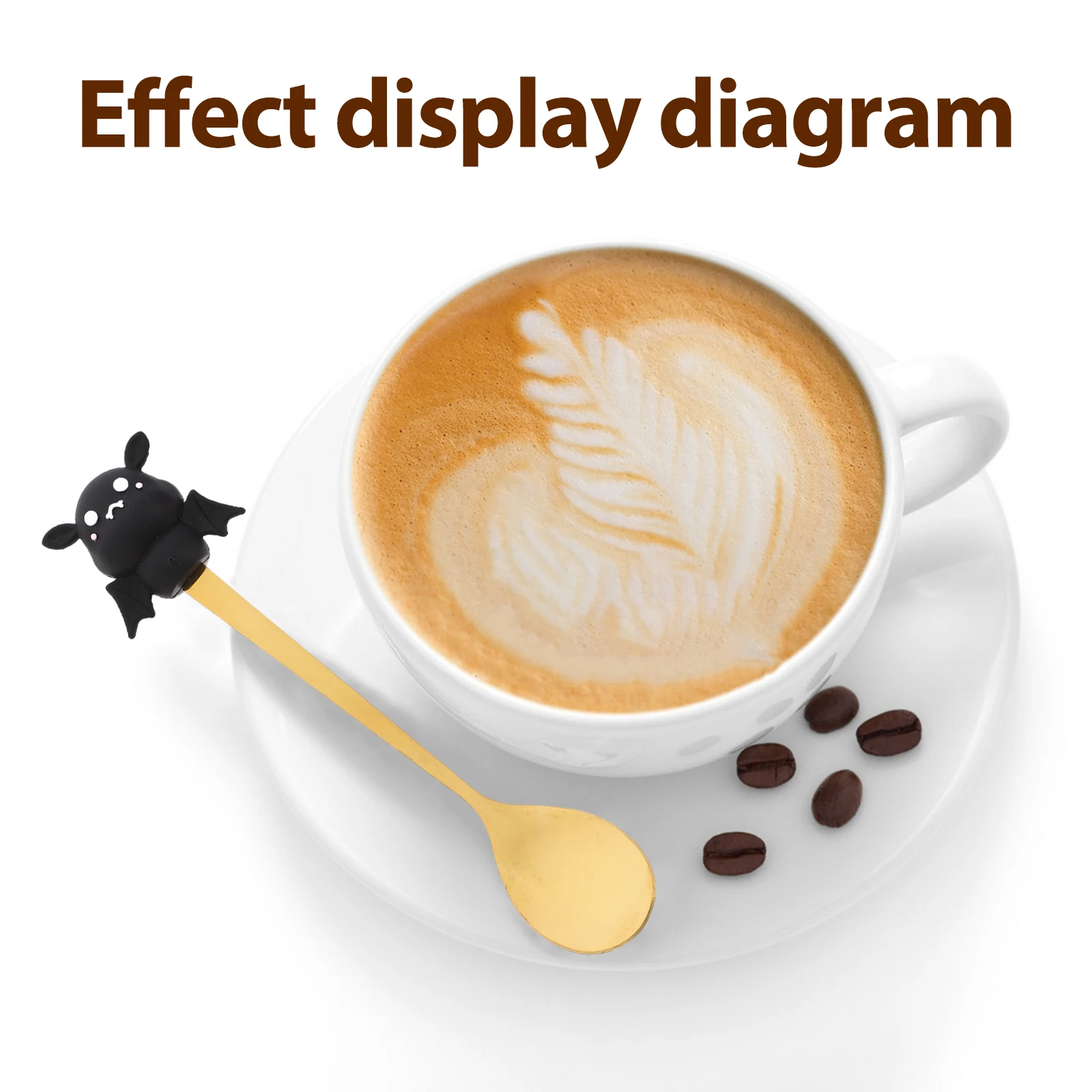 

6Pcs Halloween Dessert Spoons Stainless Steel Pumpkin Cake Spoons for Party Coffee Soup Porridge Home Kitchen Tableware