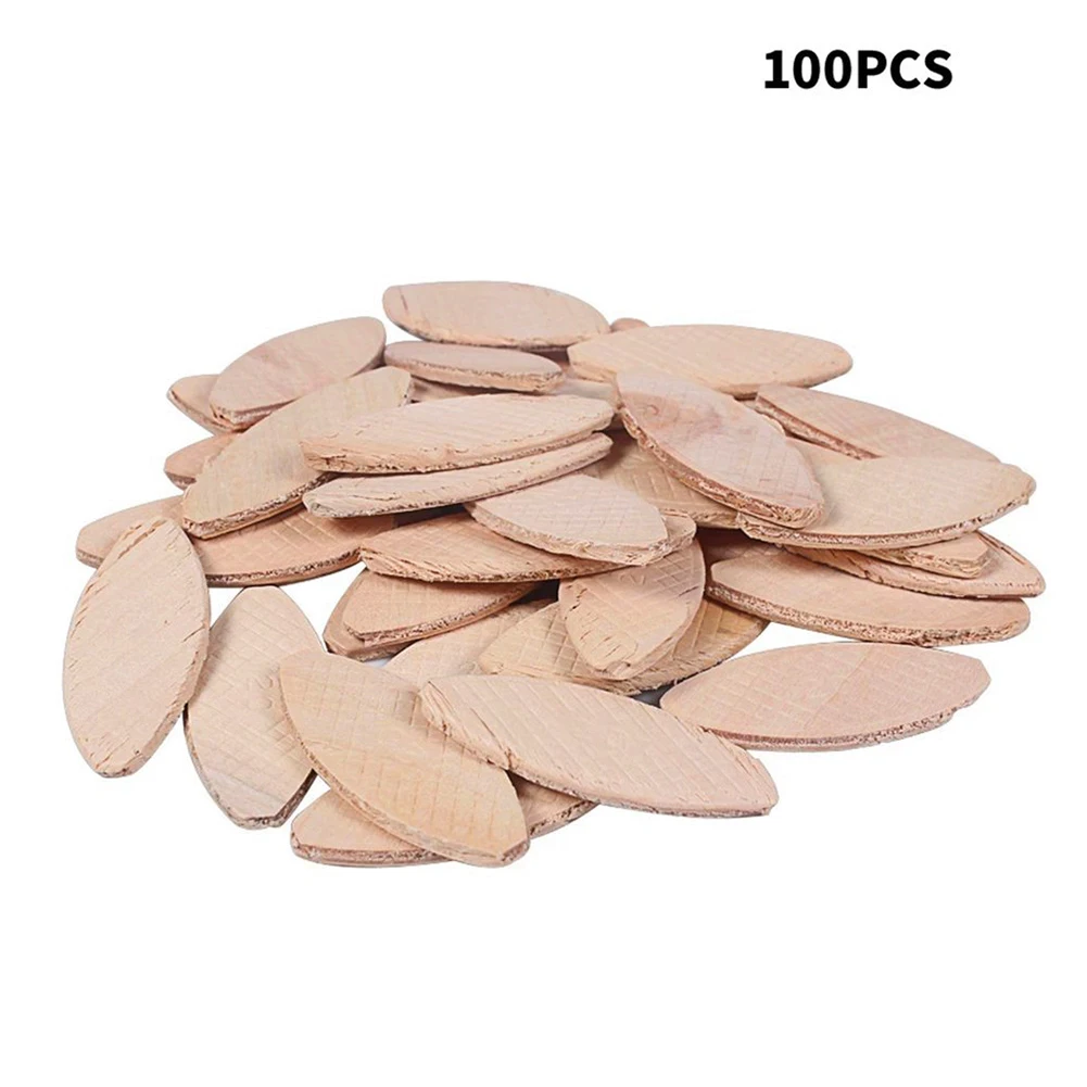100pcs Wood Joining Biscuits No. 0#/10#/20# Carpentry DIY Tenon Biscuit Tenon Pieces for Wood Joining Woodworking Crafting