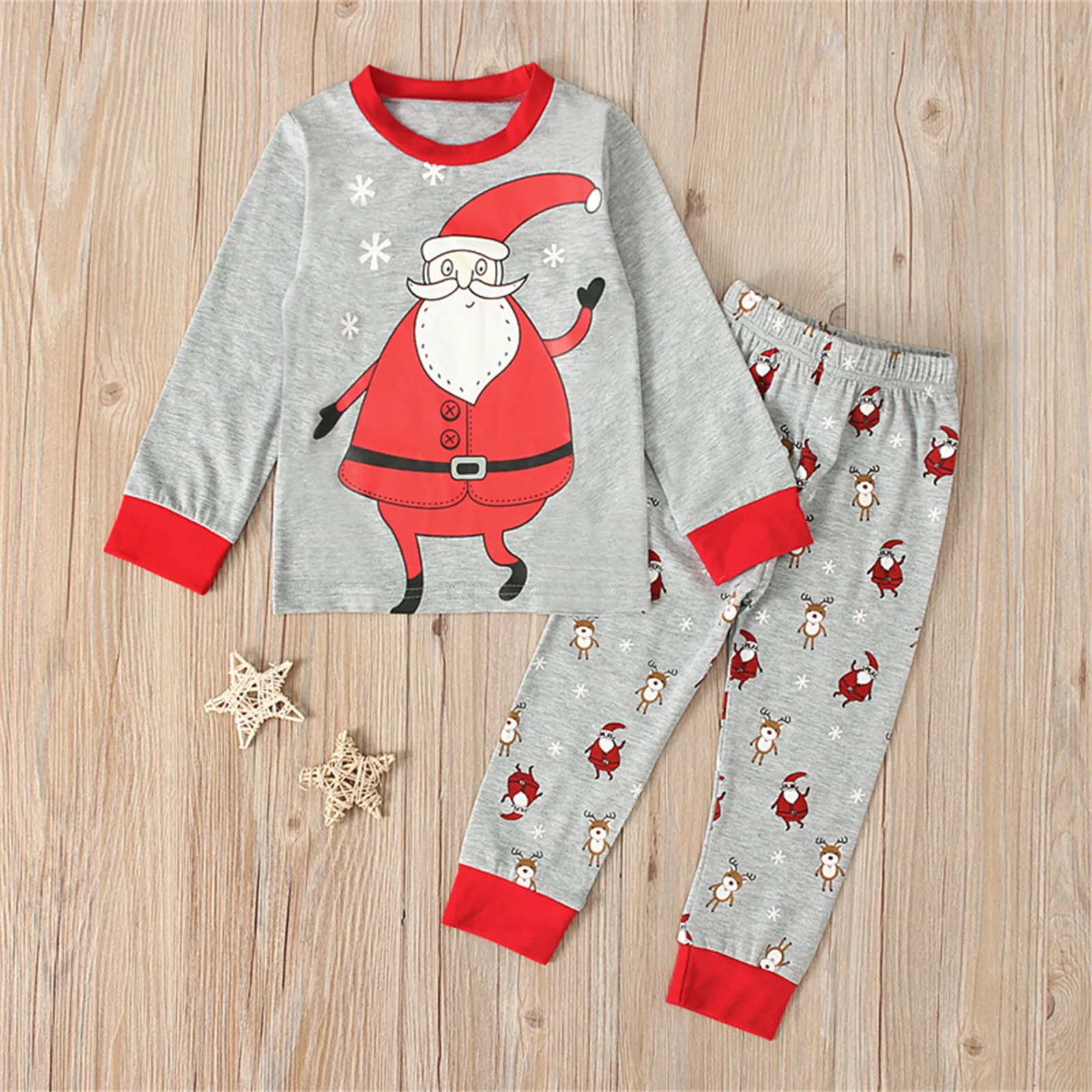 

Kids Clothes Boys Cartoon Cute Santa Print Cotton Tops+Pants Christmas Outfit Baby Boutique 2Piece Sets Spring Autumn Clothing