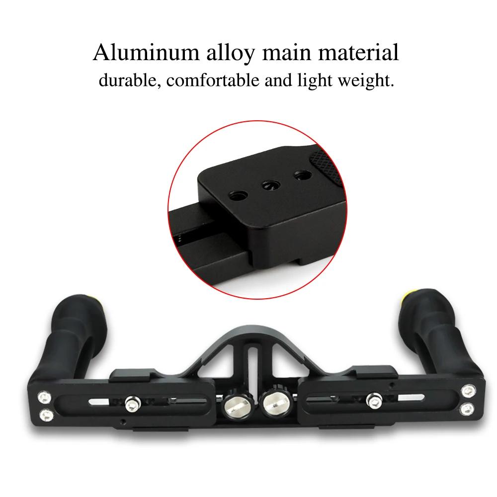 Searogs TS-7 سبائك الألومنيوم مقبض صينية قبضة قوس استقرار ل الغوص كاميرا و الهاتف المنزلية التصوير تحت الماء