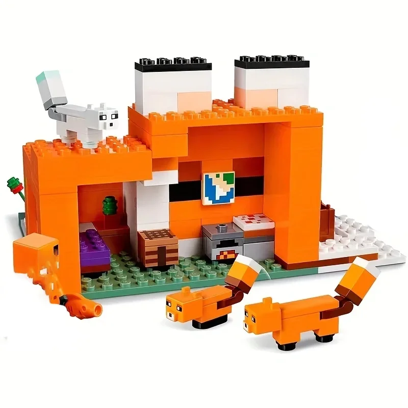 MOC Game The Fox Lodge House Building Block Street View 21178 With Doll Collect Assemble Educational Bricks Toy For Kid Gift