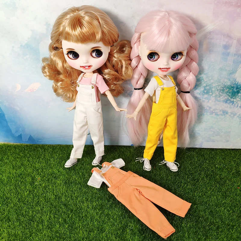 Ob22 24 Doll Long Pants Overall With Two Pockets Doll Rompers Casual Pants For Ymy 22 Blythes Ymy Licca Azones Ob24 Ob27 Fr Doll