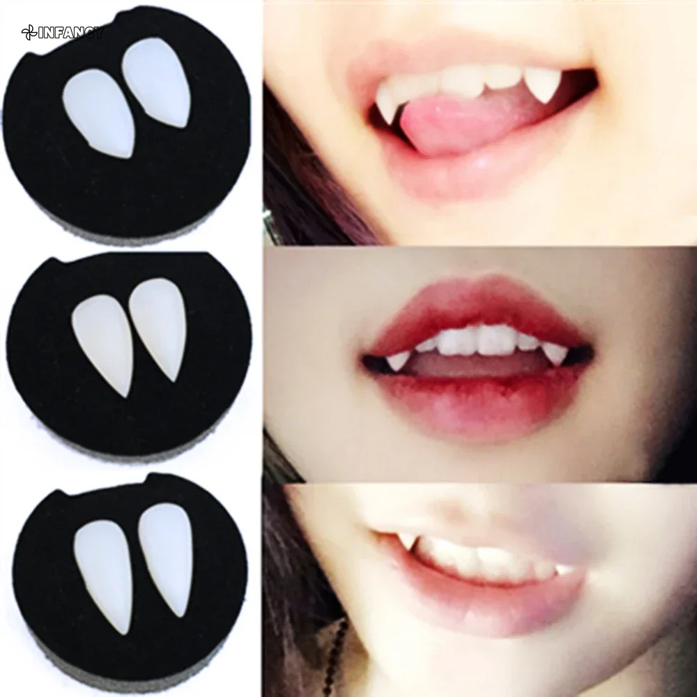 1 Pair Vampire Teeth Fangs Halloween Party Masquerade Vampire  Prop Accessories False Teeth Dentures Halloween Decoration