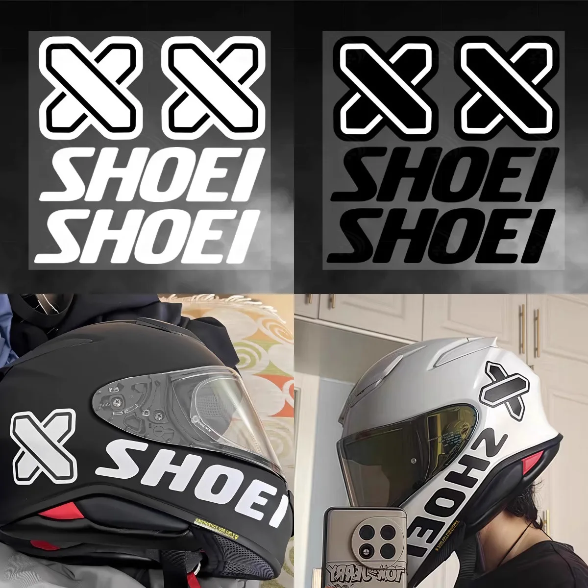 X Logo Helmet Decal Sticker for SHOEI X14 X15 Z7 Z8 AGV Waterproof