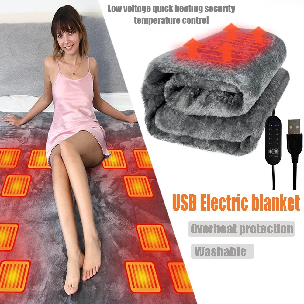 

6-zone Heating Blanket Outdoor Camping USB Smart Temperature Control Electric Heating Blanket Portable Washable Heating Mattress