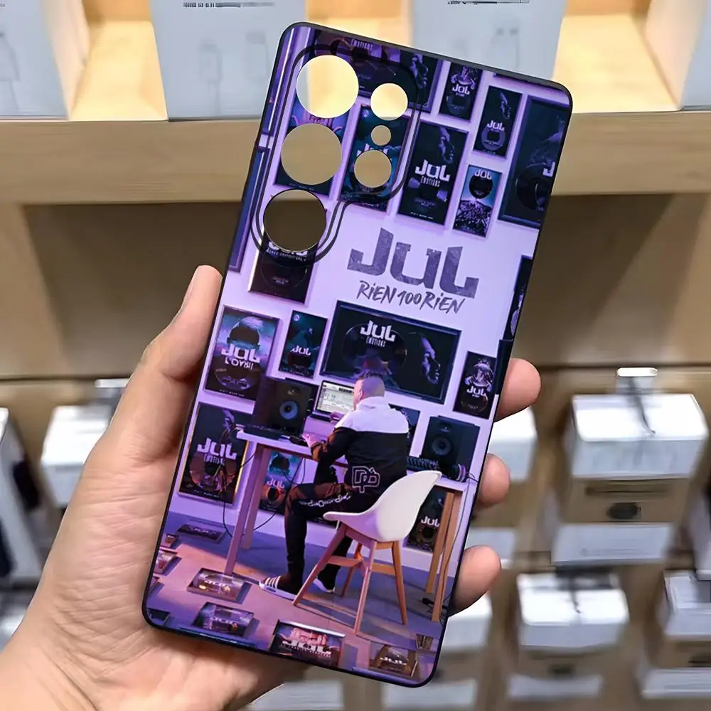 فرنسا يوليو مغني الراب قضية الهاتف لسامسونج A16 A26 A36 A56 A15 A25 A35 A55 A34 A24 A54 A23 A53Black لينة قذيفة