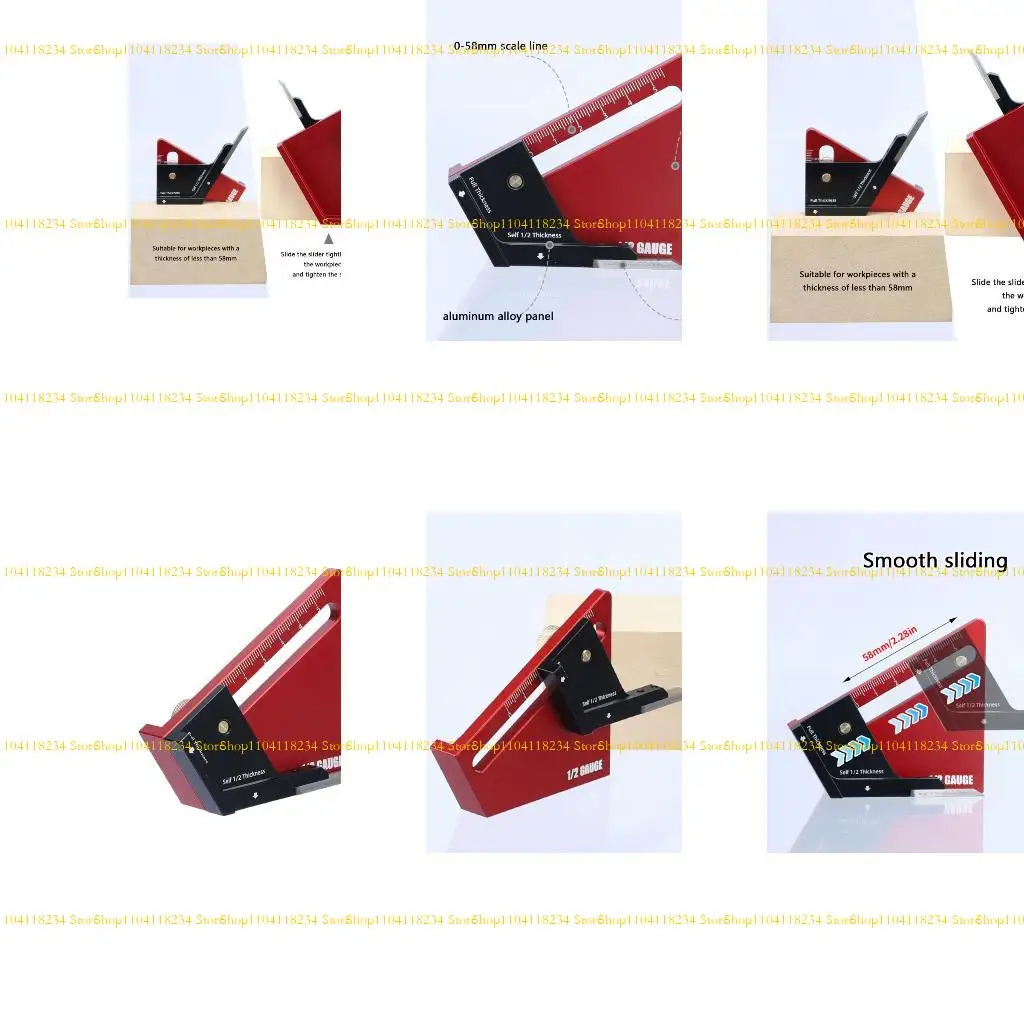 

P9FB Precisions Centering Depth Gauge For Woodworking Tool With Metric Scale And Center Marking Guide For Tablesaw Drills