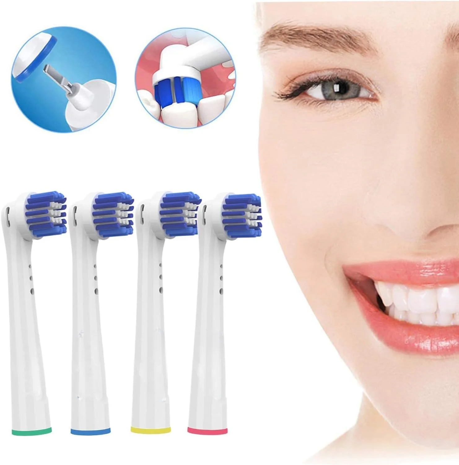 Profissional Escova Elétrica Cabeças, Escova Cabeças Recarga para Braun Oral B 7000 Pro 1000 9600 500 3000 8000, 4 Pcs, 8 Pcs, 12 Pcs, 16 Pcs, 20Pcs