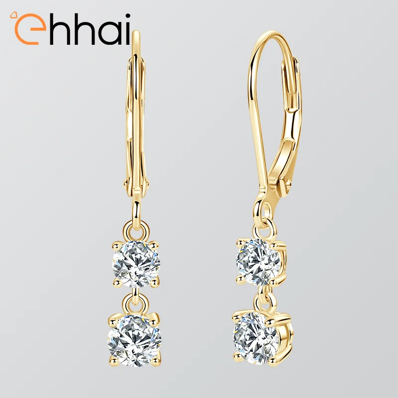 

Ehhai GRA Certified All Round Moissanite Hoop Earrings for Women 925 Sterling Silver Chain Earring Fine Jewelry Gifts Pendientes