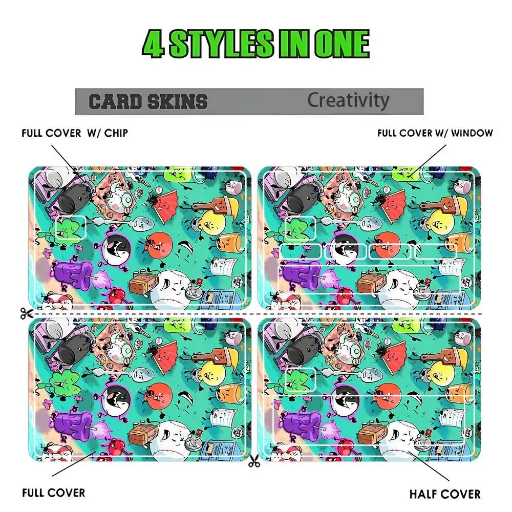 ملصقات I-Inanimate I-Insanity لخصم الائتمان وبطاقة شحن البنك وحافلة مترو ملصق مضاد للمياه لتزيين الملصقات