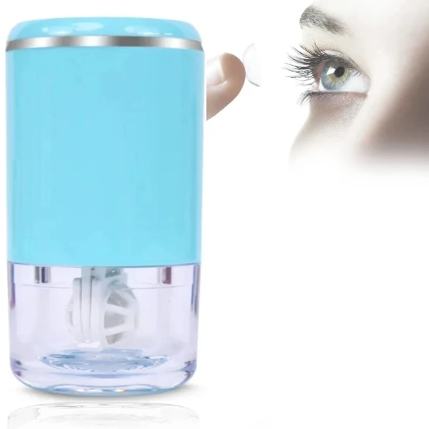 Ultrasonic Contact Lens Cleaner Machine Intelligent Cleaning Case Kit  Soft & Rigid Contact Lenses Automatic Vibration Washer