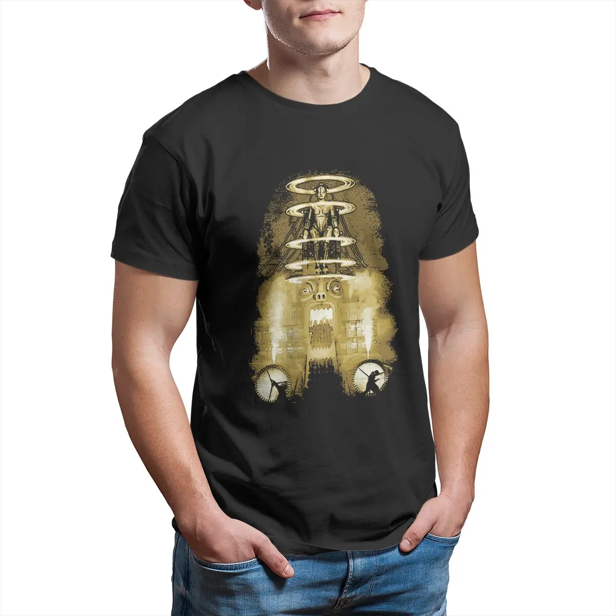 

MOLOCH Metropolis Fritz Lang social Germany science fiction future T-shirts for men plus size mens shirts graphic 100% Cotton