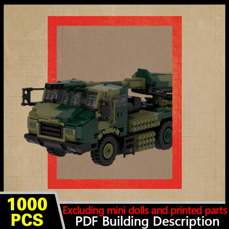 PLC-181 Vehicle-Mounted Howitzer Model MOC Building Bricks War Equipment Modular Technology Gifts Holiday Assemble Toys Suit