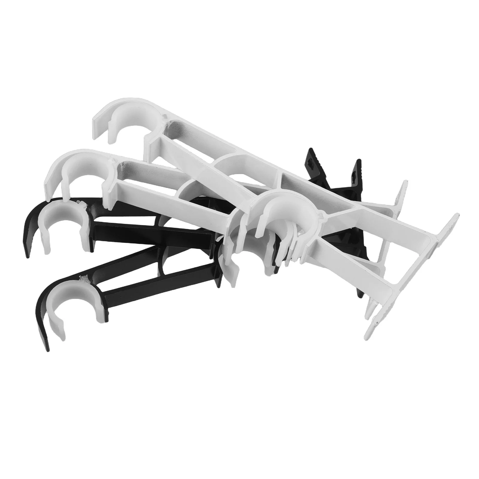 

4Pcs Double Curtain Rod Brackets Aluminum Alloy Heavy Duty Stable Mounts for Living Room Bedroom Window Curtains