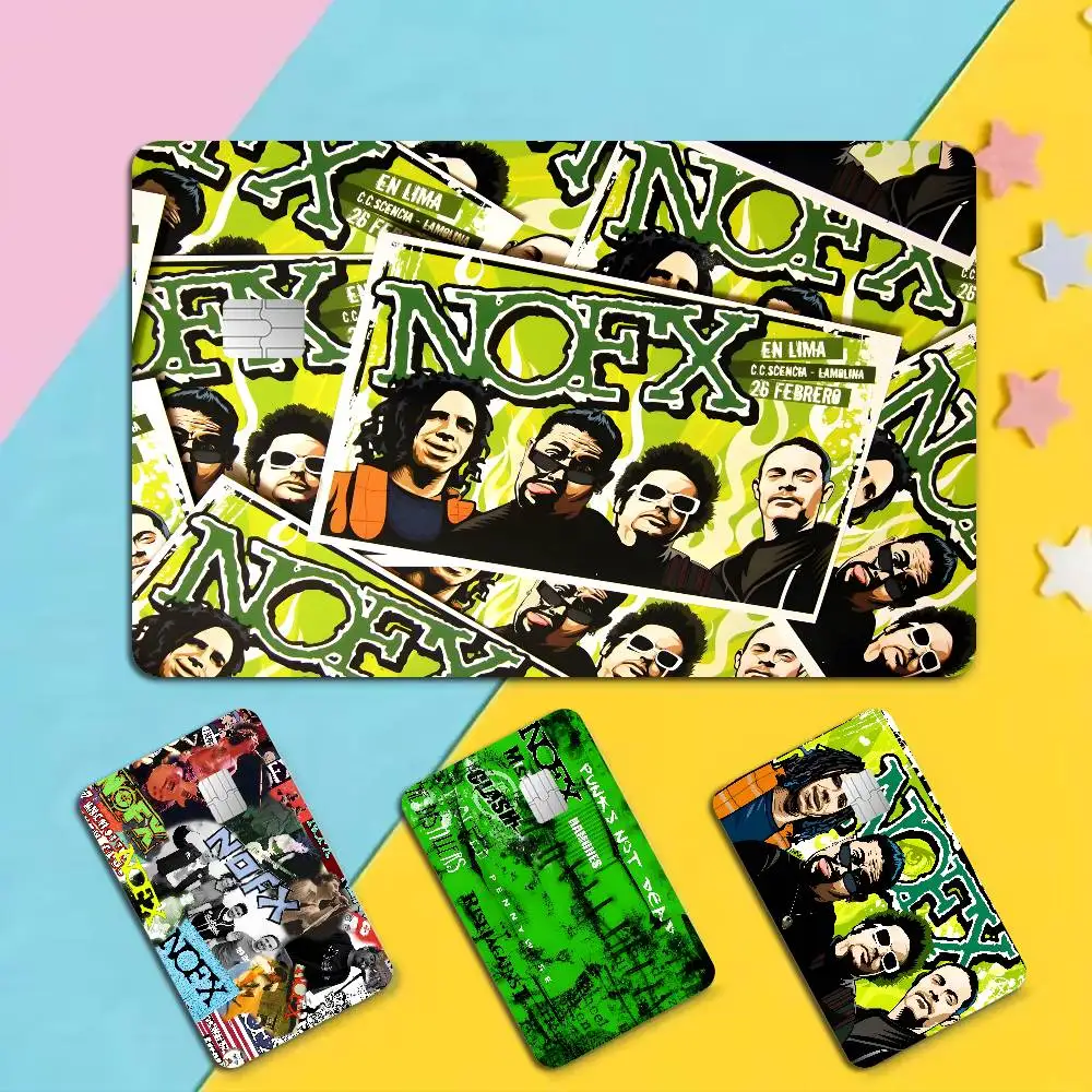 Rock Band N-NOFX Anmie Sticker Film Skin Cover for Credit Card Debit Bank Card Front