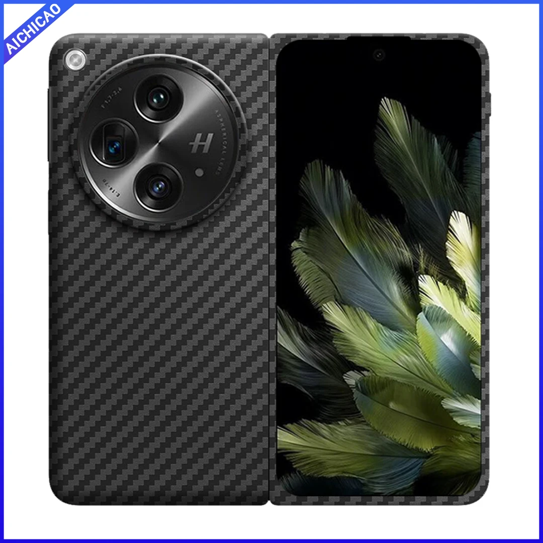 ACC-real Carbon Fiber Phone Case for Oppo Find N3, Aramid Fiber, Ultra-thin, Anti-fall, Business Shell