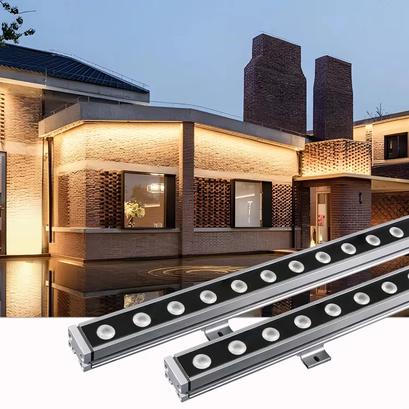 Outdoor tap water linear DMX control garden bridge decorative building facade light wall washer
