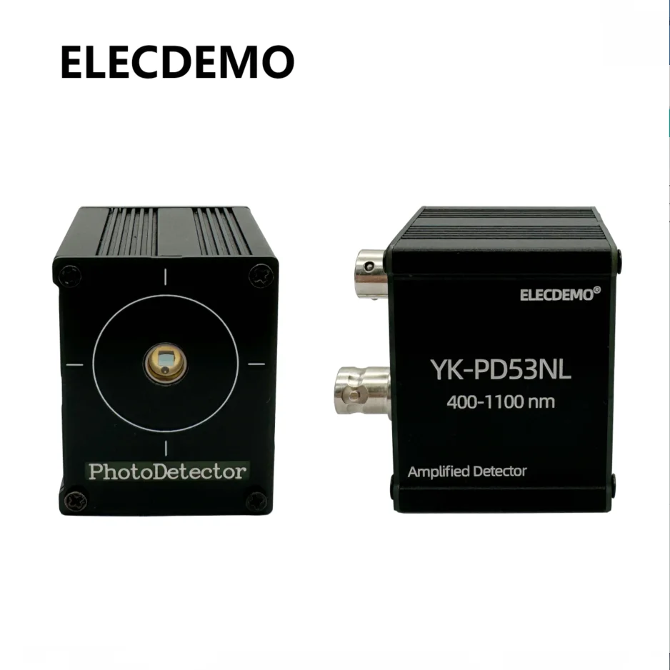 High Speed Silicon Photodetector Module, 4-Gain Adjustable TIA, 20MHz Wideband, 200-1700nm Wavelength, Low Noise PD Board DIY