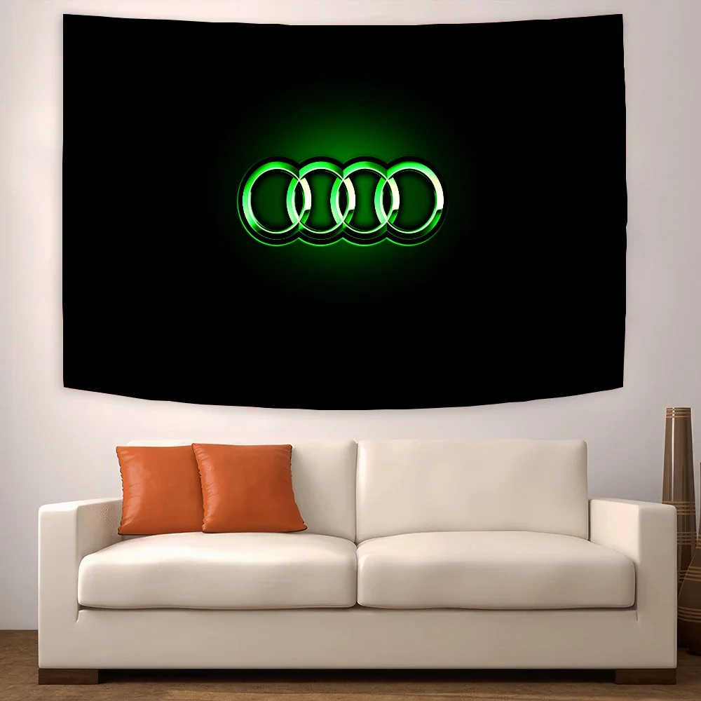 A-audi Logo Decorative Flags for Rooms Garden Flag to Hang Outdoor Decorations Garage Decoration Flags and Banners Home Decor