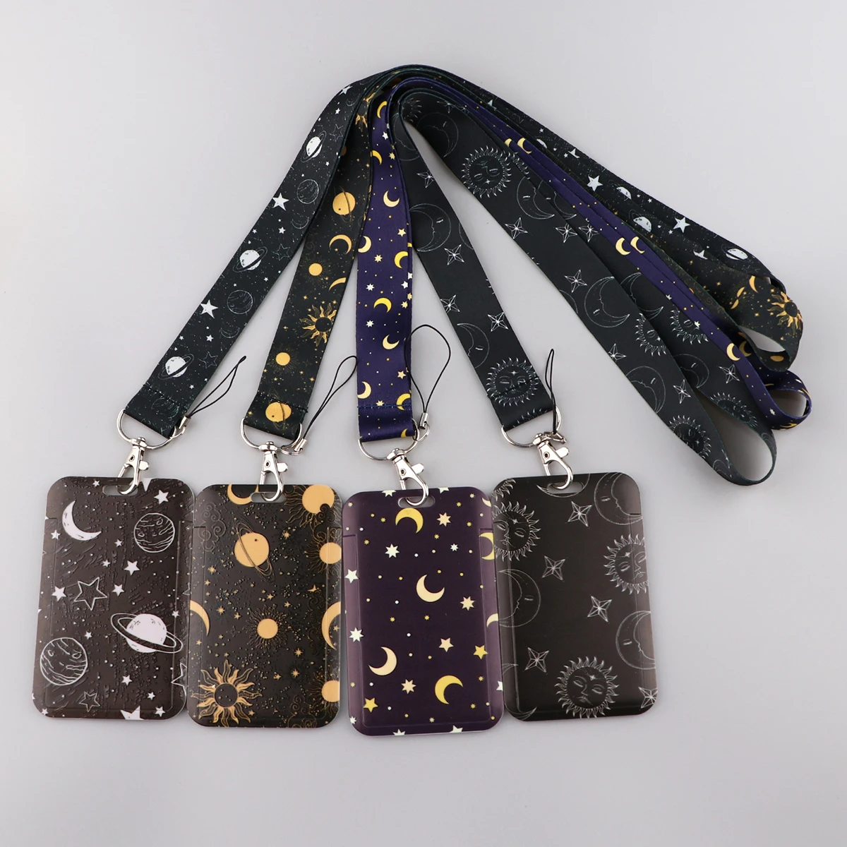 

Stars Lanyard Vintage Sun and Moon Neck Strap Straps Ribbons Phone Buttons ID Card Holder Lanyard Buttons DIY Hanging Rope